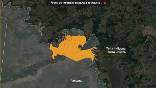 Incêndios no Pantanal já ocuparam metade das terras indígenas